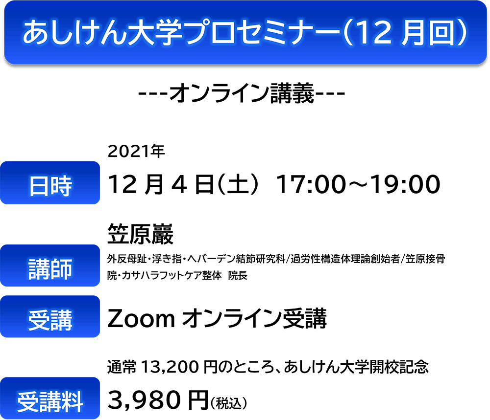 あしけん大学プロセミナー 2021年12月04日(土)